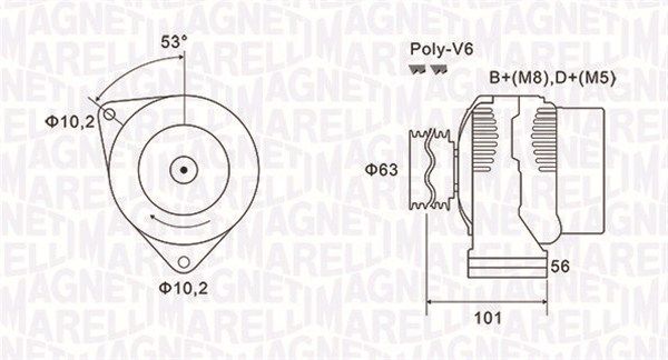 MAGNETI MARELLI Ģenerators 063731152010